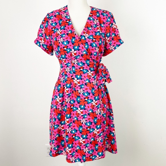 Molly Bracken Bright Floral Wrap Navy NEW S N - Picture 9 of 9